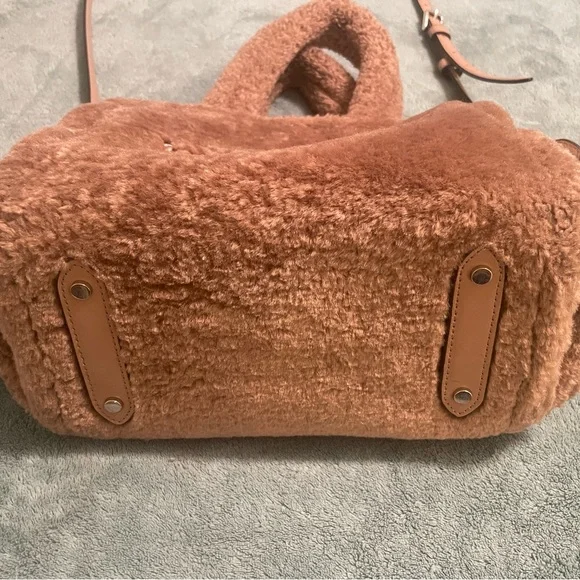 Kate Spade Unique Brown Teddy Shoulder Bag with Removable Strap - Picture 3 of 11